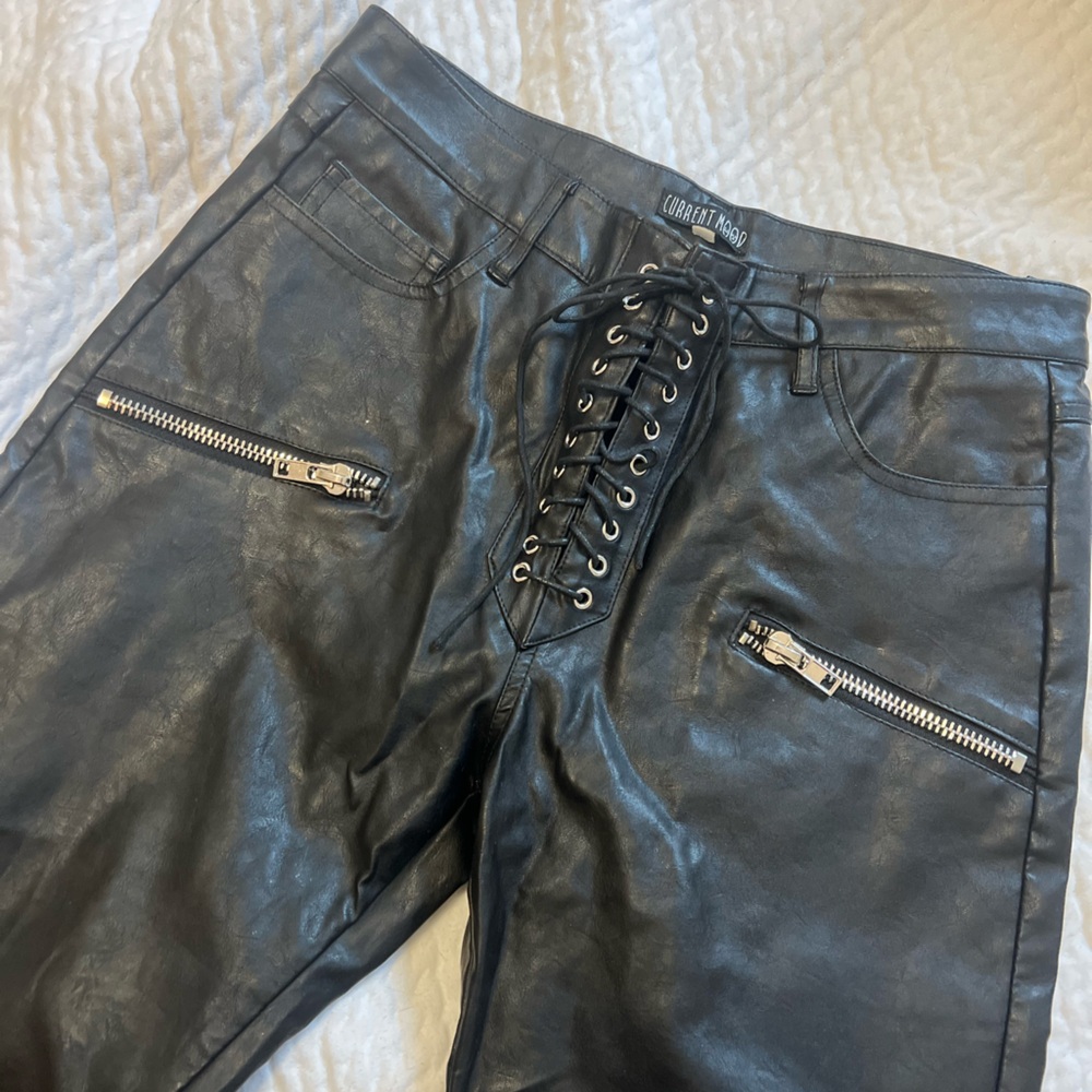 SOLD ON DEPOP Current Mood Dolls Kill Pandemonium lace up corset leather pants